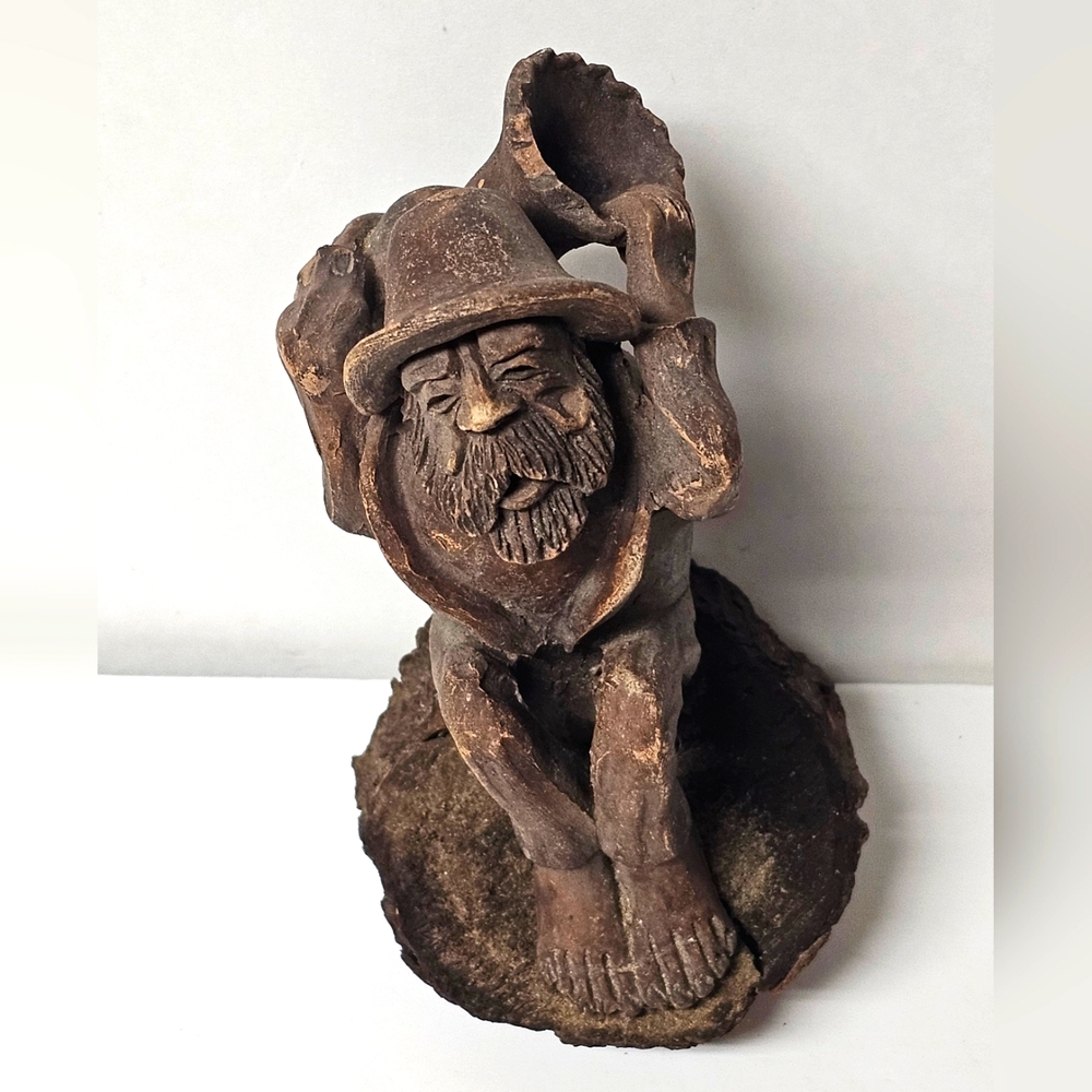 Vintage Hand-carved Wooden "Mountain Man" Sculpture Folk Art 5"